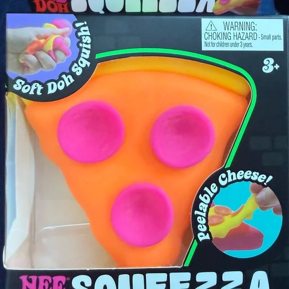 Needoh Soft Doh Peelable Cheese Squeeze Toy - Yellow & Pink - Picture 3 of 6